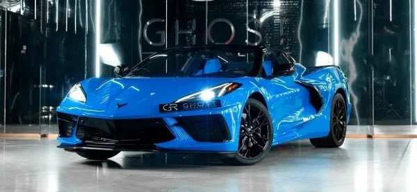Blue Chevrolet Corvette C8 STINGRAY 3LT, 2024