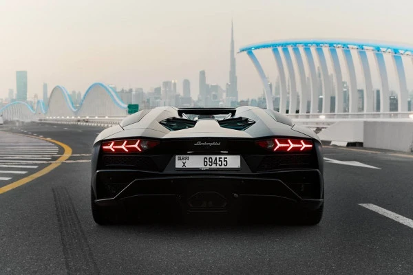  Black Lamborghini Aventador Roadster Photo 