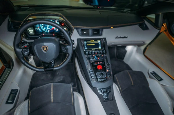  Black Lamborghini Aventador Roadster Photo 