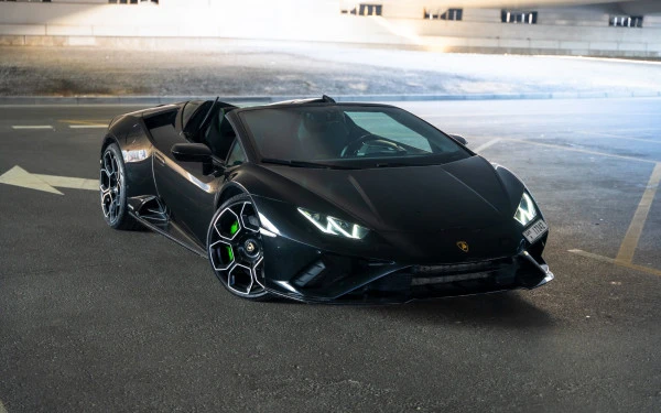  Black Lamborghini Evo Spyder Photo 