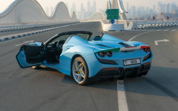  Blue Ferrari F8 Tributo Spider Photo 