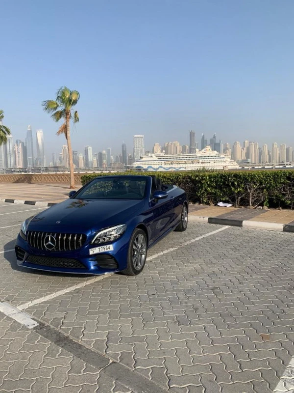  Blue Mercedes C300 cabrio Photo 