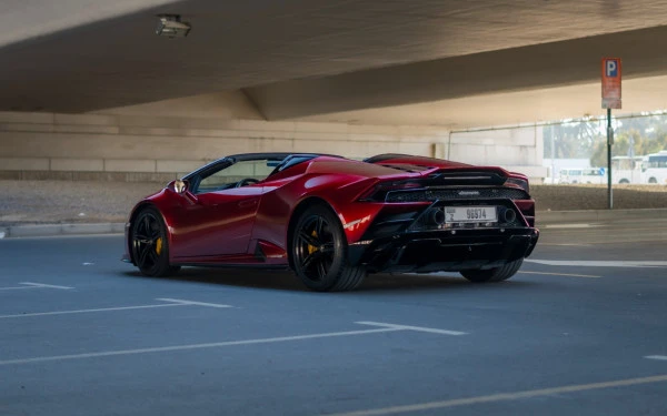  Maroon Lamborghini Huracan Evo Spyder Photo 