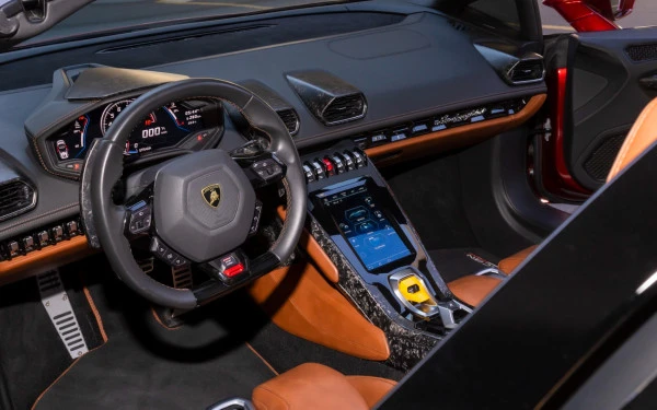  Maroon Lamborghini Huracan Evo Spyder Photo 