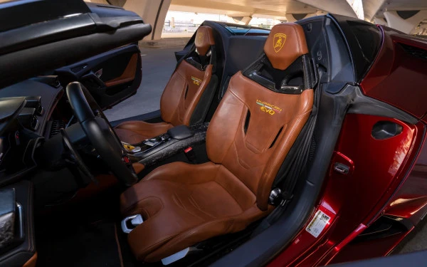  Maroon Lamborghini Huracan Evo Spyder Photo 