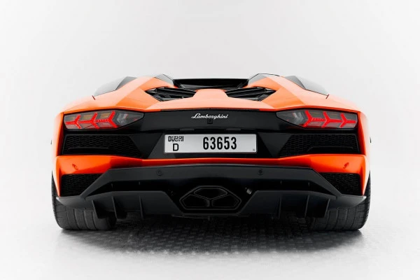  Orange Lamborghini Aventador S Roadster Photo 