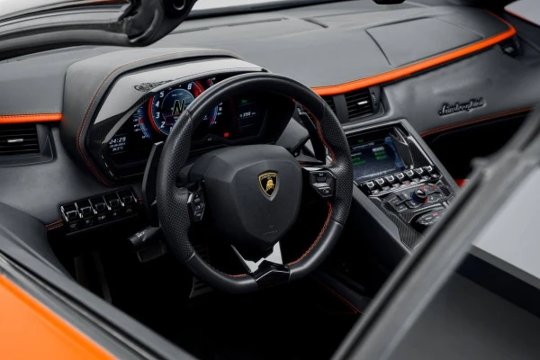  Orange Lamborghini Aventador S Roadster Photo 