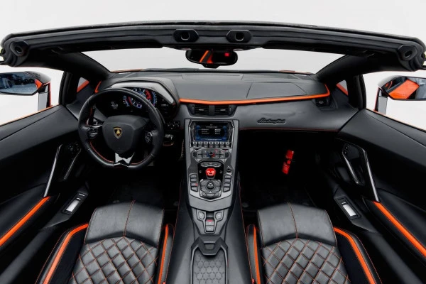  Orange Lamborghini Aventador S Roadster Photo 