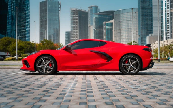  Red Chevrolet Corvette With Manual Retractable Roof Photo 