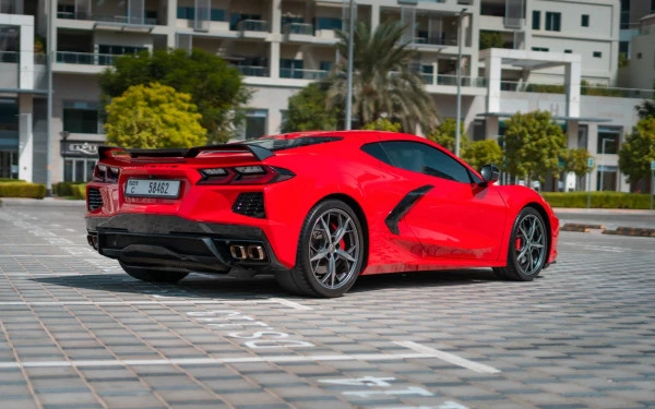  Red Chevrolet Corvette With Manual Retractable Roof Photo 