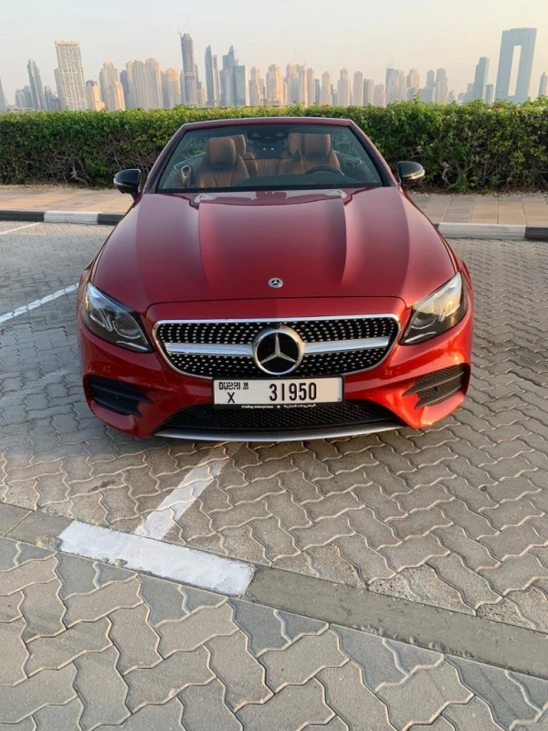  Red Mercedes E450 cabrio Photo 
