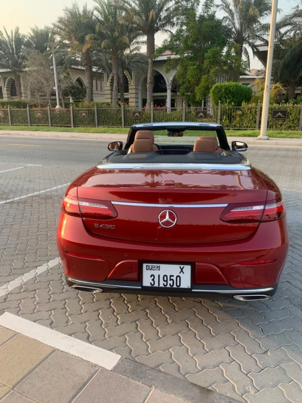  Red Mercedes E450 cabrio Photo 