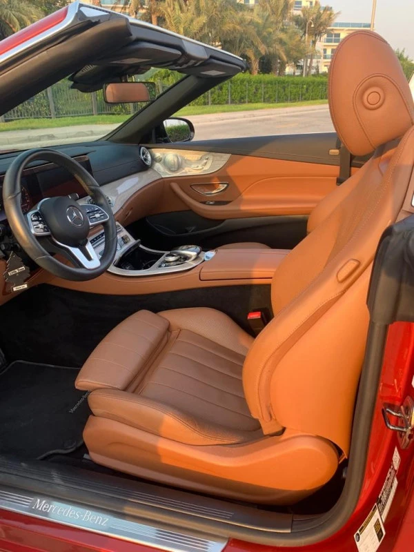  Red Mercedes E450 cabrio Photo 