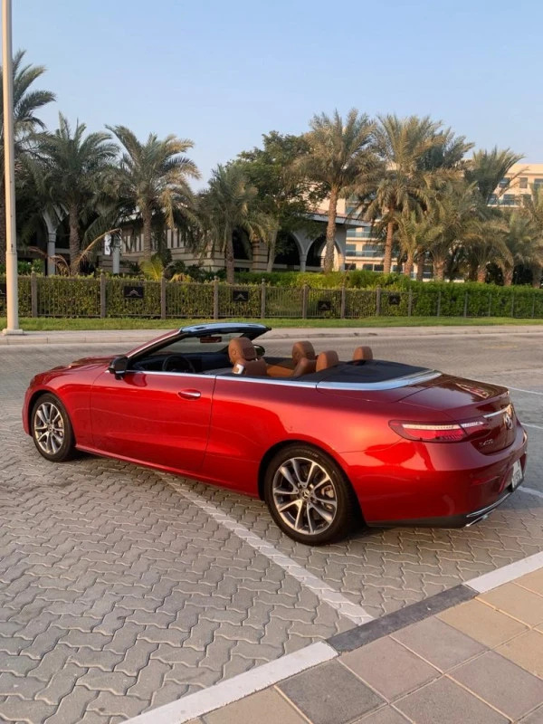  Red Mercedes E450 cabrio Photo 