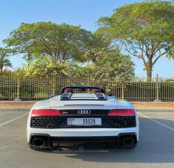  White Audi R8 Spyder V10 Photo 