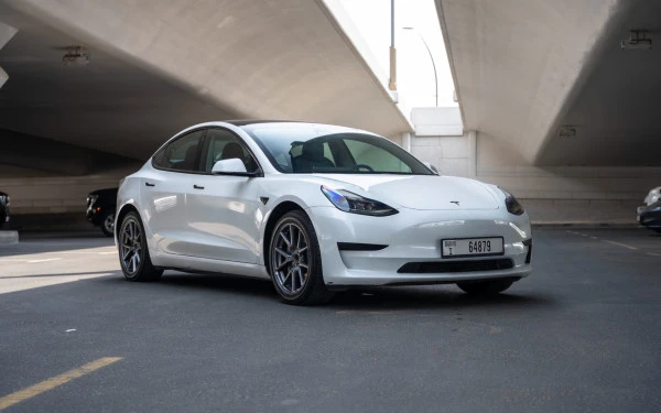  White Tesla Model 3 Photo 