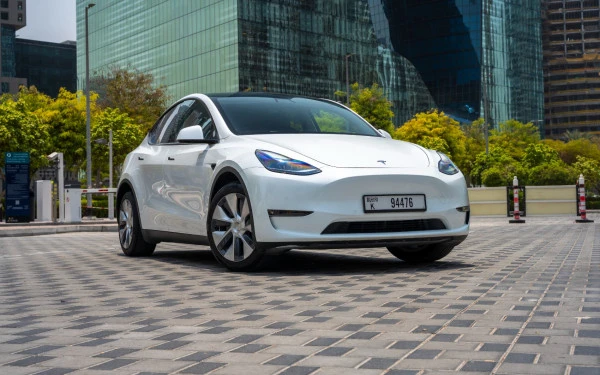  White Tesla Model Y Long Range Photo 
