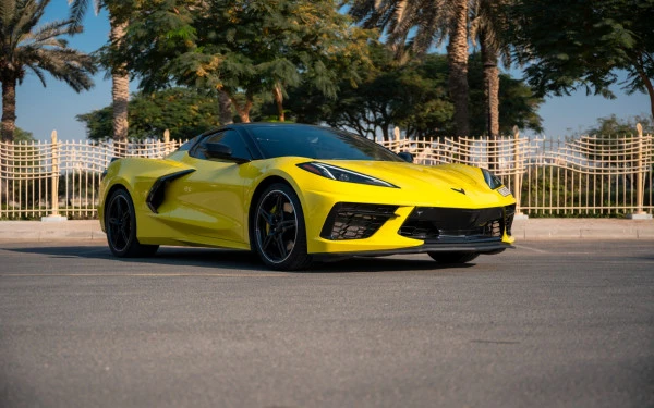  Yellow Chevrolet Corvette Photo 