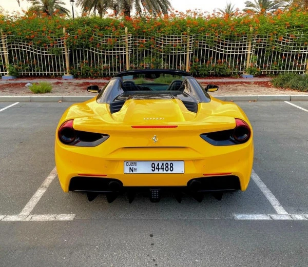  Yellow Ferrari 488 Spyder Photo 