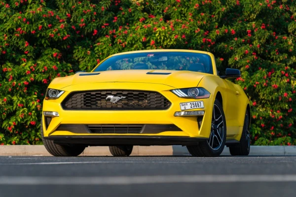  Yellow Ford Mustang cabrio Photo 