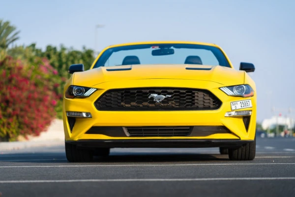  Yellow Ford Mustang cabrio Photo 
