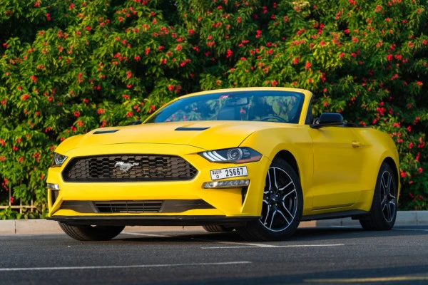  Yellow Ford Mustang cabrio Photo 